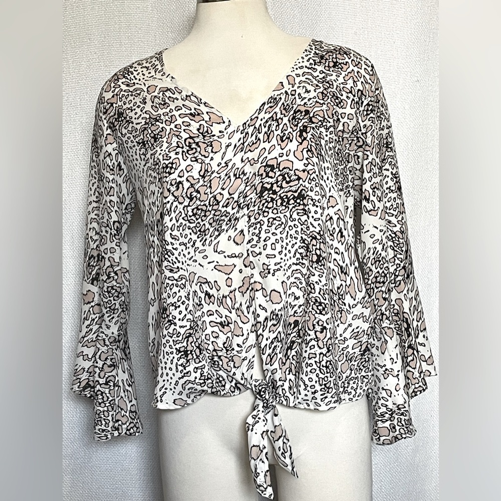 Veronica M animal print blouse